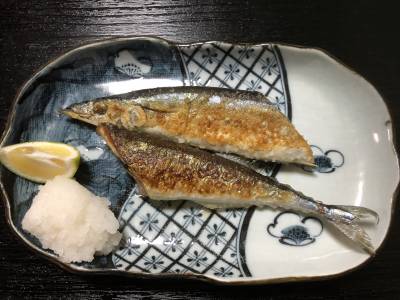 さんまの塩焼き-フライパンで