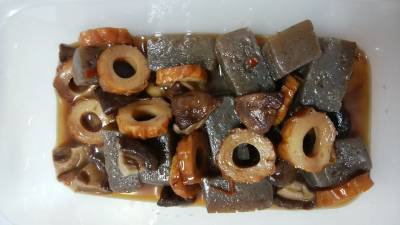 しいたけとこんにゃくのピリ辛煮