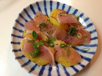 柿ソテー生ハム巻き