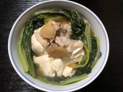 青菜たっぷり肉豆腐