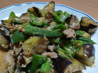 なすと豚肉のしぎ焼き