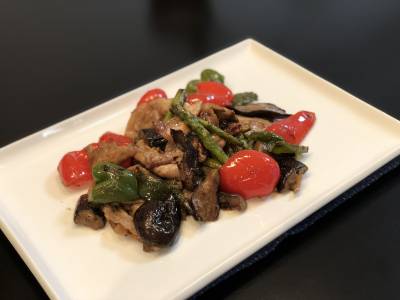 豚ロースと彩り野菜のオイマヨ炒め