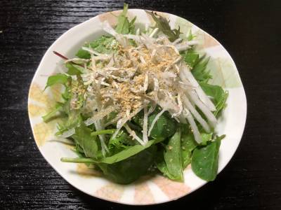 水菜と大根のサラダ