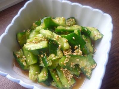 たたききゅうりの甘酢あえ