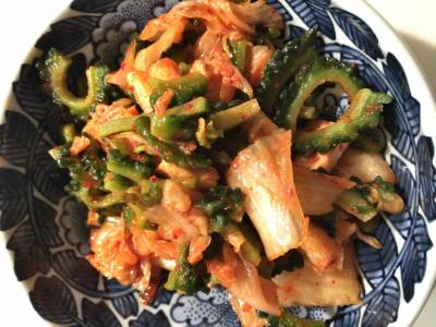 ゴーヤーとキムチのあえ物