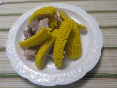 とうもろこしとスペアリブの塩煮