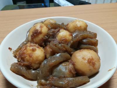 里芋とこんにゃくの土佐煮