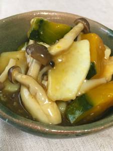 鶏むねと秋野菜の甘酢あん