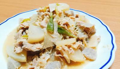 豚肉・大根のねぎみそ煮