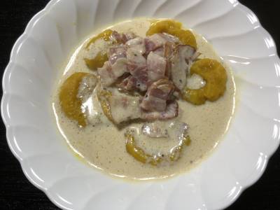 かぼちゃのニョッキ ベーコンクリームソース