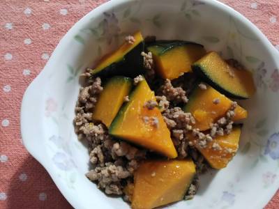 かぼちゃのそぼろ煮