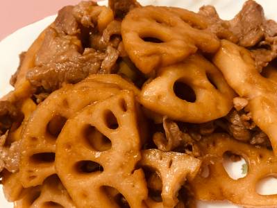 豚肉とれんこんの炒め煮