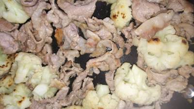 カリフラワーとえびのガーリックソテー