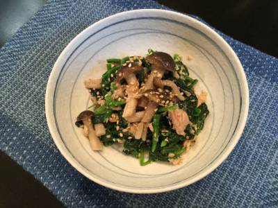 ほうれんそうとツナのごまあえ