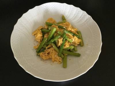 アスパラの卵炒め