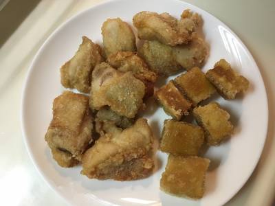 こうや豆腐と鶏肉のから揚げ