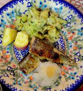 さんまの塩焼き-フライパンで