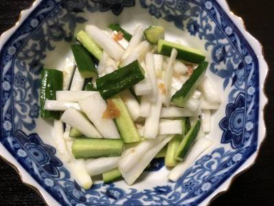梅風味の浅漬け