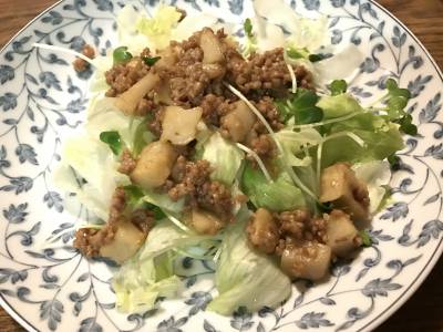 れんこん肉みそサラダ