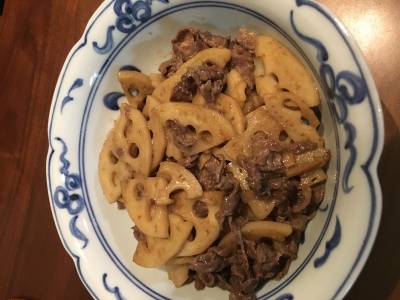 れんこんと牛肉のきんぴら