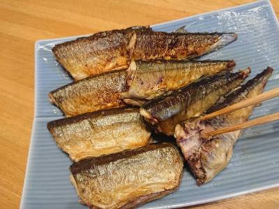 さんまのフライパン塩焼き