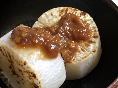 大根のステーキ しょうがみそソース