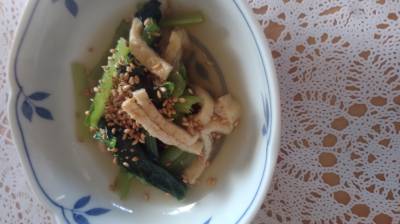 小松菜と油揚げの煮びたし