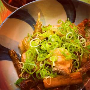 ゴロゴロごぼうと豚バラの煮物