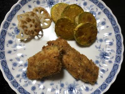 生ざけのハーブパン粉揚げ