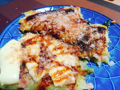 じゃがいもとベーコンのお好み焼き風