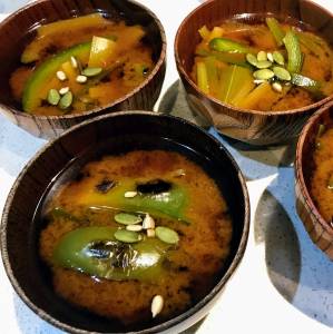 焼きピーマンのみそ汁