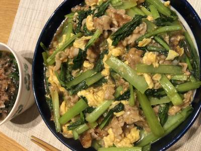 豚肉と小松菜のサッと炒め