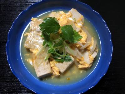 高野豆腐の卵とじ