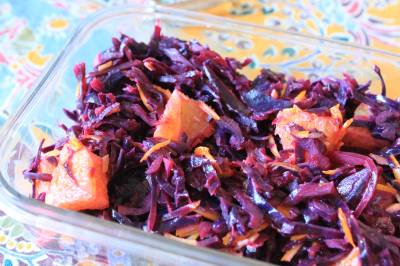 紫キャベツのオレンジ風味サラダ