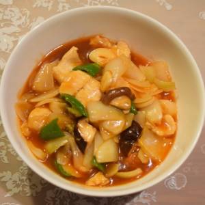 鶏むねの揚げない酢豚風