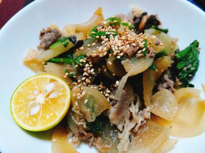 大根と牛肉のおかずナムル