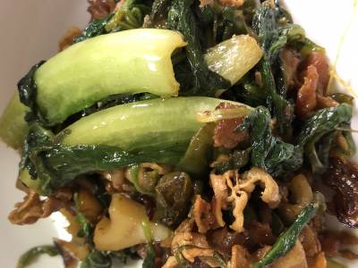 たっぷりほうれんそうと豚肉のピリ辛蒸し