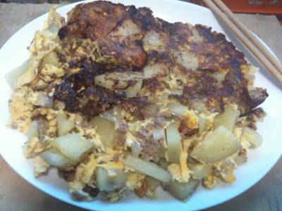 ソーセージのスペイン風オムレツ