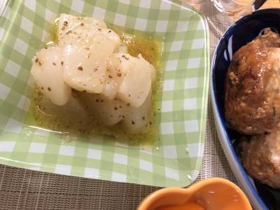 温かいかぶのサラダ