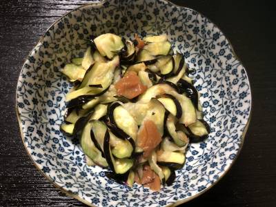 なすの梅あえ