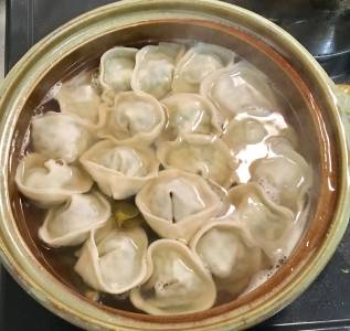 青菜の水ギョーザ