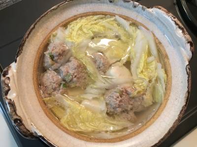 白菜と肉だんごの煮物