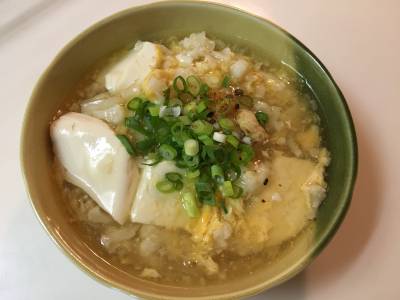 カリフラワーと豆腐の卵あんかけ