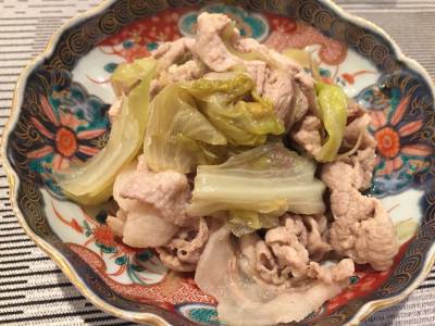 みょうがと豚肉のサッと煮