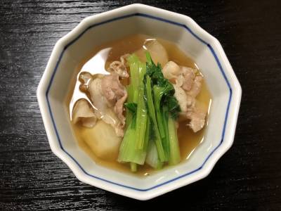 しょうが豚とかぶの煮びたし