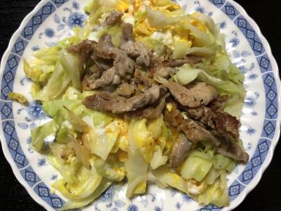 春キャベツの豚平焼き風