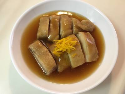 蒸し鶏のあんかけ