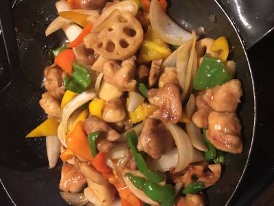 手羽先と長芋の黒酢焼き