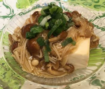 豆腐のきのこあんかけ