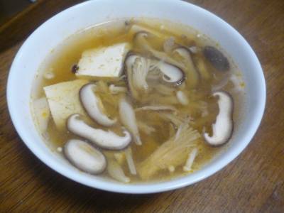 きのこの酸辣湯（サンラータン）